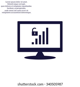 signal strength indicator, open access. icon. vector design