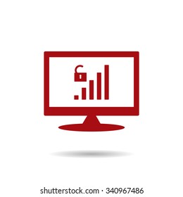 signal strength indicator, open access. icon. vector design