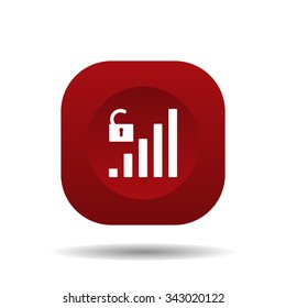 signal strength indicator, open access. icon. vector design