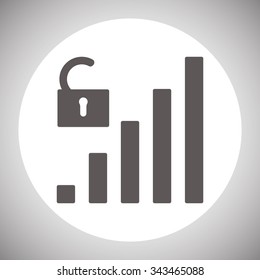 signal strength indicator, open access. icon. vector design
