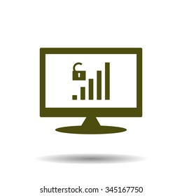 signal strength indicator, open access. icon. vector design
