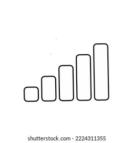Signal strength indicator set, mobile phone bar status icon
