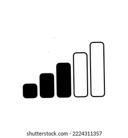 Signal strength indicator set, mobile phone bar status icon