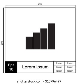 Signal strength indicator. Vector icon