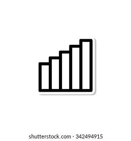 Signal strength indicator - vector icon with shadow