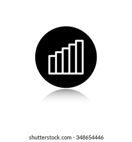 Signal strength indicator - vector icon