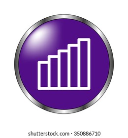 Signal strength indicator - vector icon; violet button
