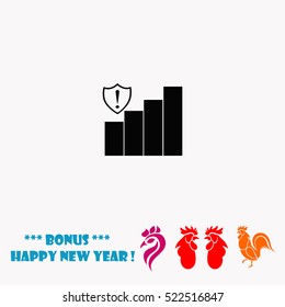 Signal strength indicator vector icon