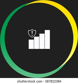 Signal strength indicator vector  icon