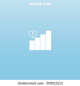 Signal strength indicator vector  icon.