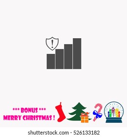 Signal strength indicator  vector illustration.