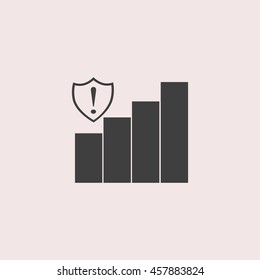 Signal strength indicator web icon. Isolated illustration