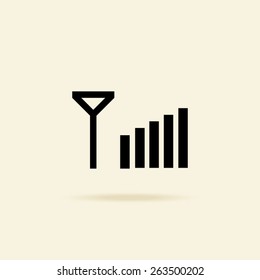 Signal strength indicators.