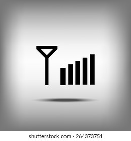 Signal strength indicators.