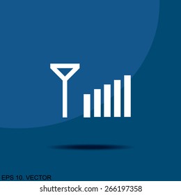Signal strength indicators.