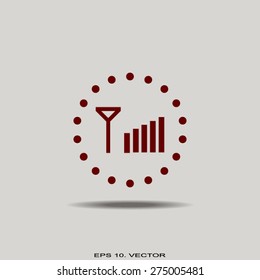 Signal strength indicators.