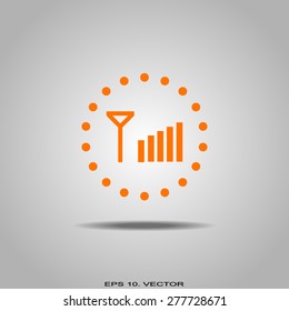 Signal strength indicators.