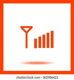 Signal strength indicators.