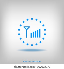 Signal strength indicators.