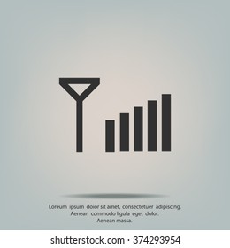 Signal strength indicators.