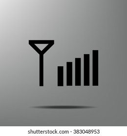 Signal strength indicators.