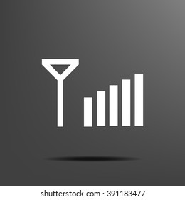 Signal strength indicators.