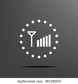 Signal strength indicators.