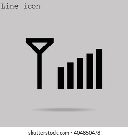 Signal strength indicators.