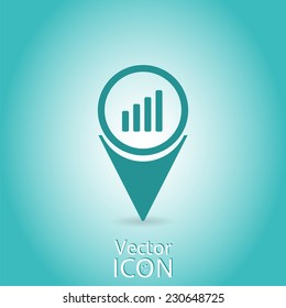 Signal strength indicators. Flat design style. Made in vector