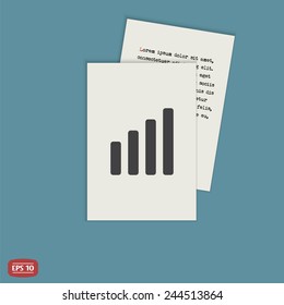 Signal strength indicators. Flat design style. Made vector illustration