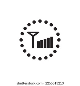 Signal strength indicators icon vector