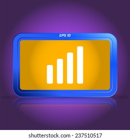 Signal strength indicators. Specular reflection. Made vector illustration