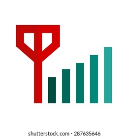 Signal, strength, low icon vector image. Can also be used for mobile apps, phone tab bar and settings. Suitable for use on web apps, mobile apps and print media