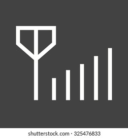 Signal, strength, low icon vector image. Can also be used for mobile apps, phone tab bar and settings. Suitable for use on web apps, mobile apps and print media