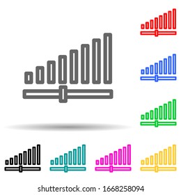 signal strength multi color style icon. Simple thin line, outline vector of web icons for ui and ux, website or mobile application