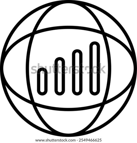 Signal strength Outline Icon Style Design