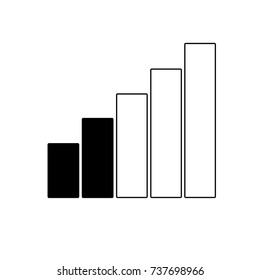 signal strength volume icon level 2 on white background.