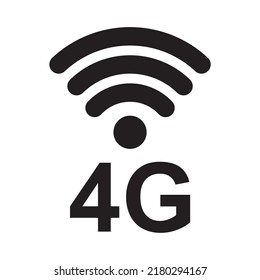 Signal Symbol Icon Design Vector, 4G, 4G LTE icon vector logo template.
