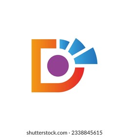 Signal technology d initial logo vector image