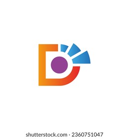 Signal technology d initial logo vector image
