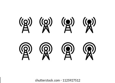 Signal Tower Icon Design Vector Symbol Internet Antenna