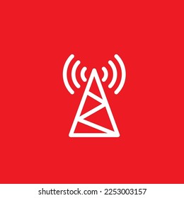 Signal tower icon, graphic resource template, vector illustration.