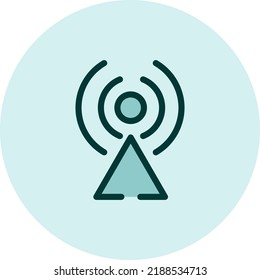 Signal tower icon, illustration, vector on a white background.