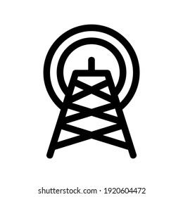 símbolo de torre de señal icono o logotipo símbolo de signo aislado ilustración vectorial de alta calidad estilo negro iconos vectoriales
