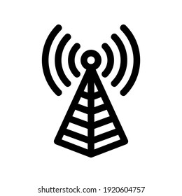 símbolo de torre de señal icono o logotipo símbolo de signo aislado ilustración vectorial de alta calidad estilo negro iconos vectoriales
