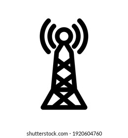 signal tower icon or logo isolated sign symbol vector illustration - high quality black style vector icons
