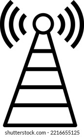 signal tower icon or logo isolated sign symbol vector illustration - high quality black style vector icons.eps