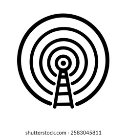 signal tower icon or logo isolated sign symbol vector illustration - high quality black style vector icons