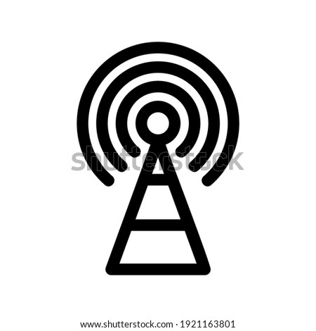 signal tower icon or logo isolated sign symbol vector illustration - high quality black style vector icons
