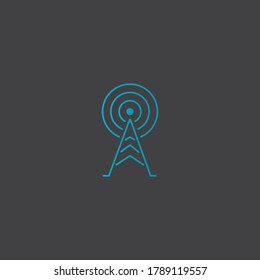 Symbol für Signalturm-Logo Vorlage Illustration Design